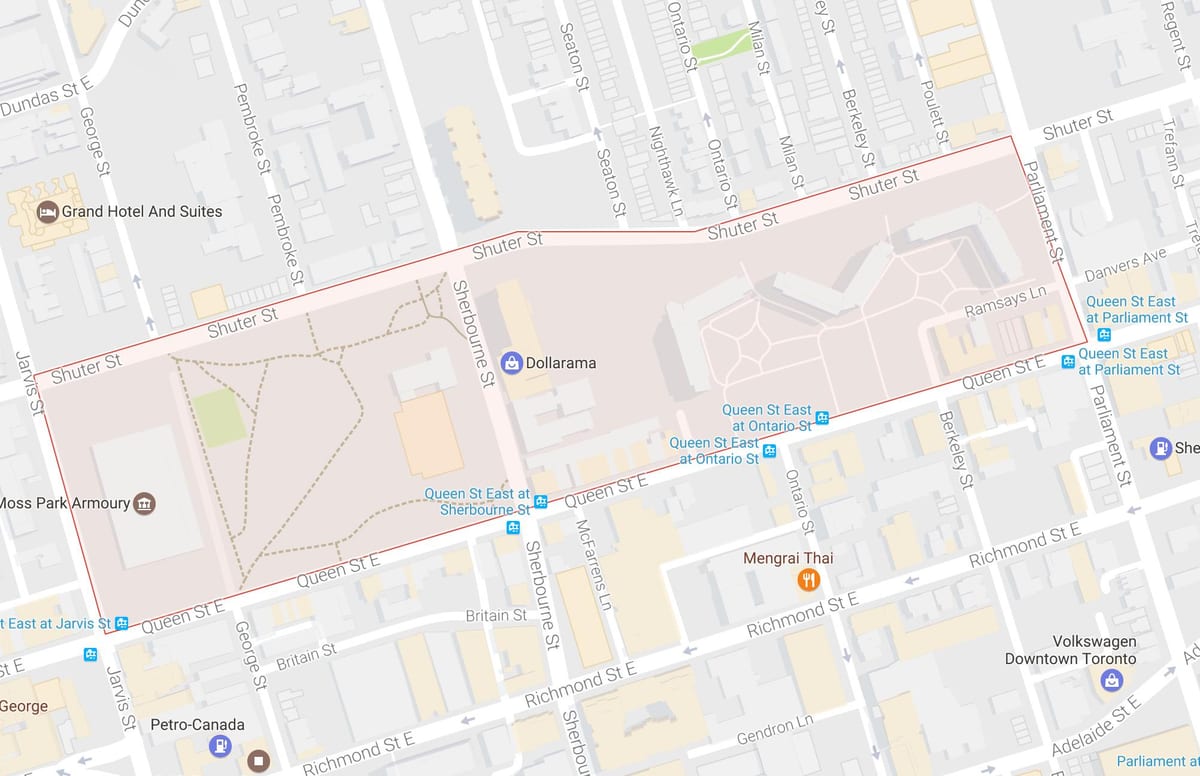 Kat jeyografik nan Bab panyòl Pak katye Toronto