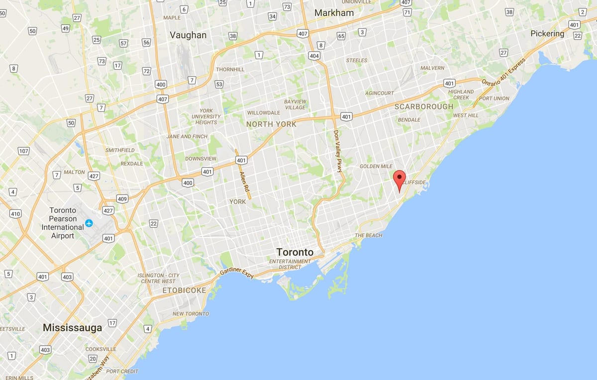 Kat jeyografik nan Birch Falèz Wotè distri Toronto