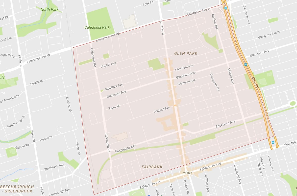 Kat jeyografik nan Briar Hill–Belgravia katye Toronto