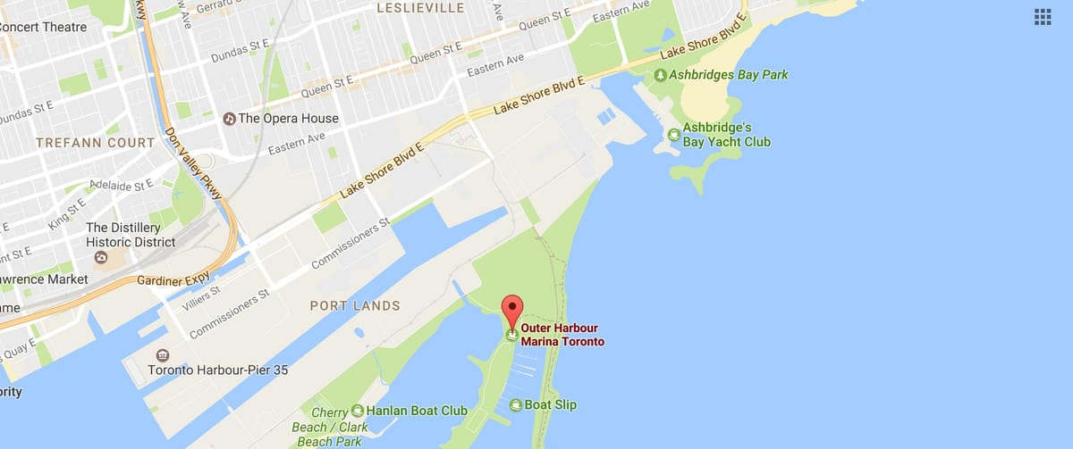 Kat jeyografik nan Ekstèn nan pò marina Toronto
