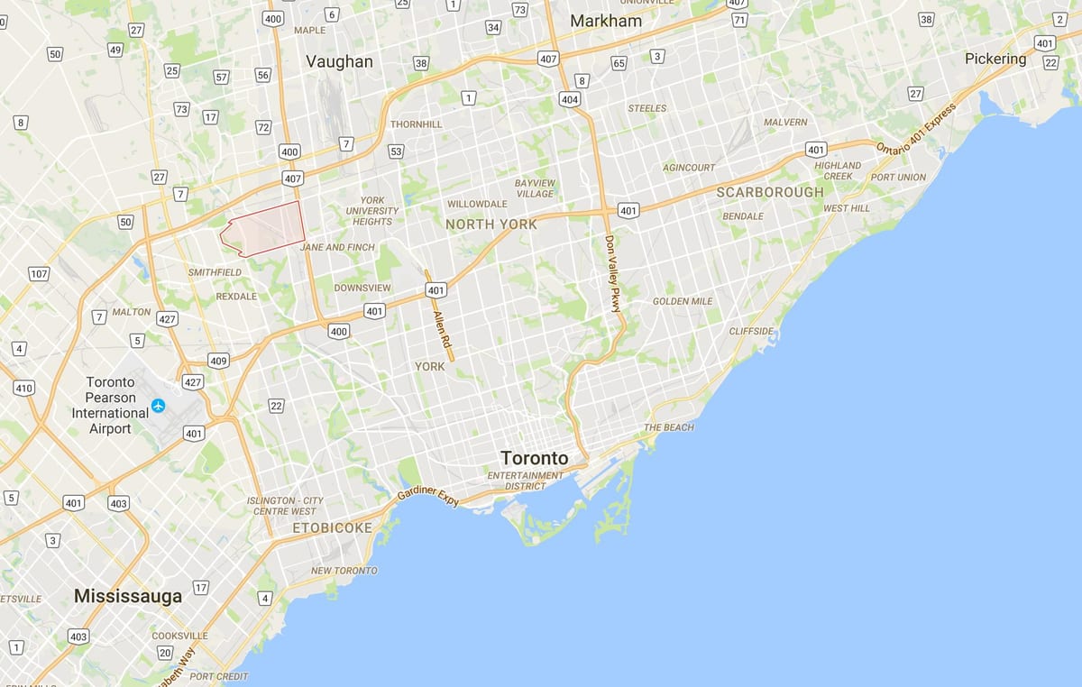 Kat jeyografik nan Humber Somè distri Toronto