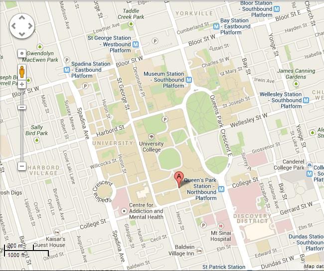 Kat jeyografik nan inivèsite nan Toronto St George
