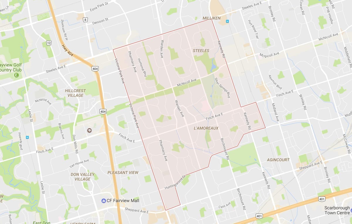Kat jeyografik nan L'Amoreaux katye Toronto