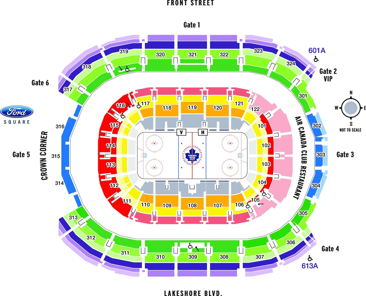 Kat jeyografik ki nan Syèl Kanada Centre - ACC