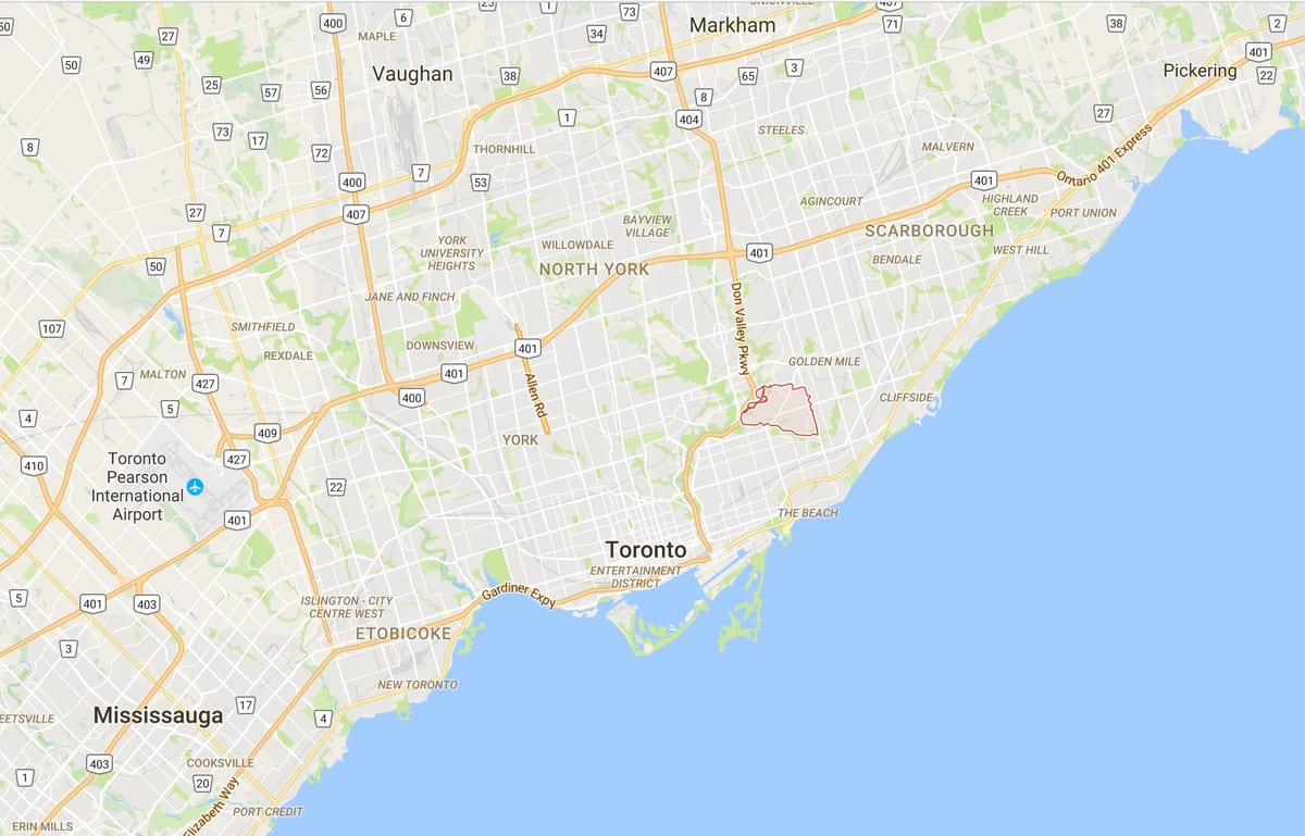 Kat jeyografik nan Mò Chemen distri Toronto