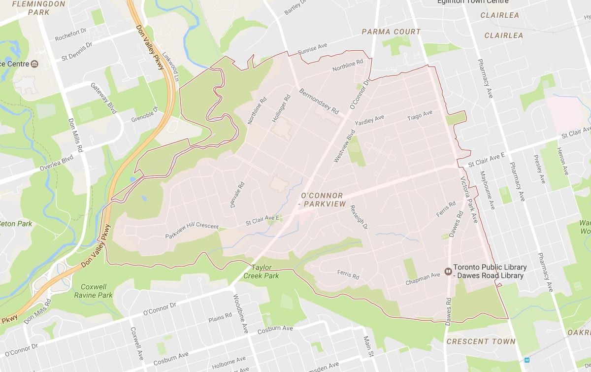 Kat jeyografik nan Mò Chemen katye Toronto
