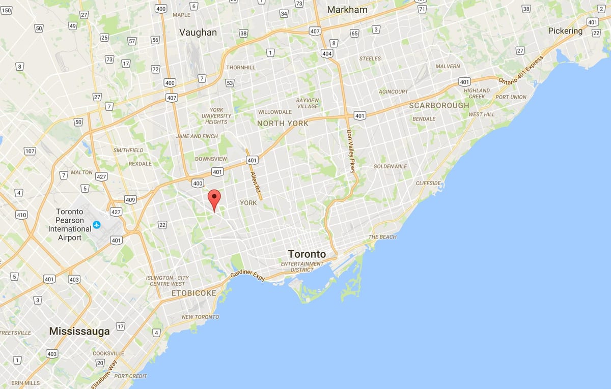 Kat jeyografik nan Mòn Dennis distri Toronto