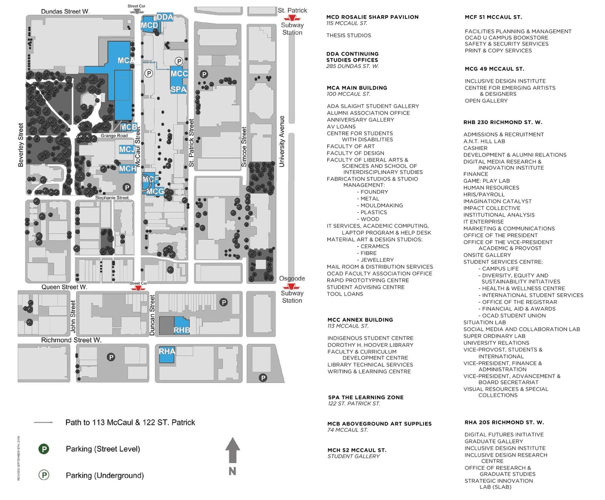 Kat jeyografik nan OCAD Inivèsite nan Toronto