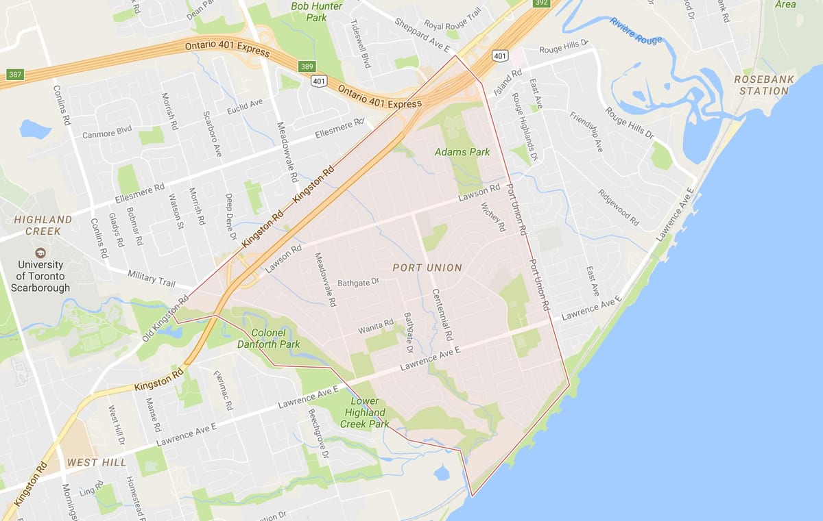 Kat jeyografik nan Pò Sendika katye Toronto