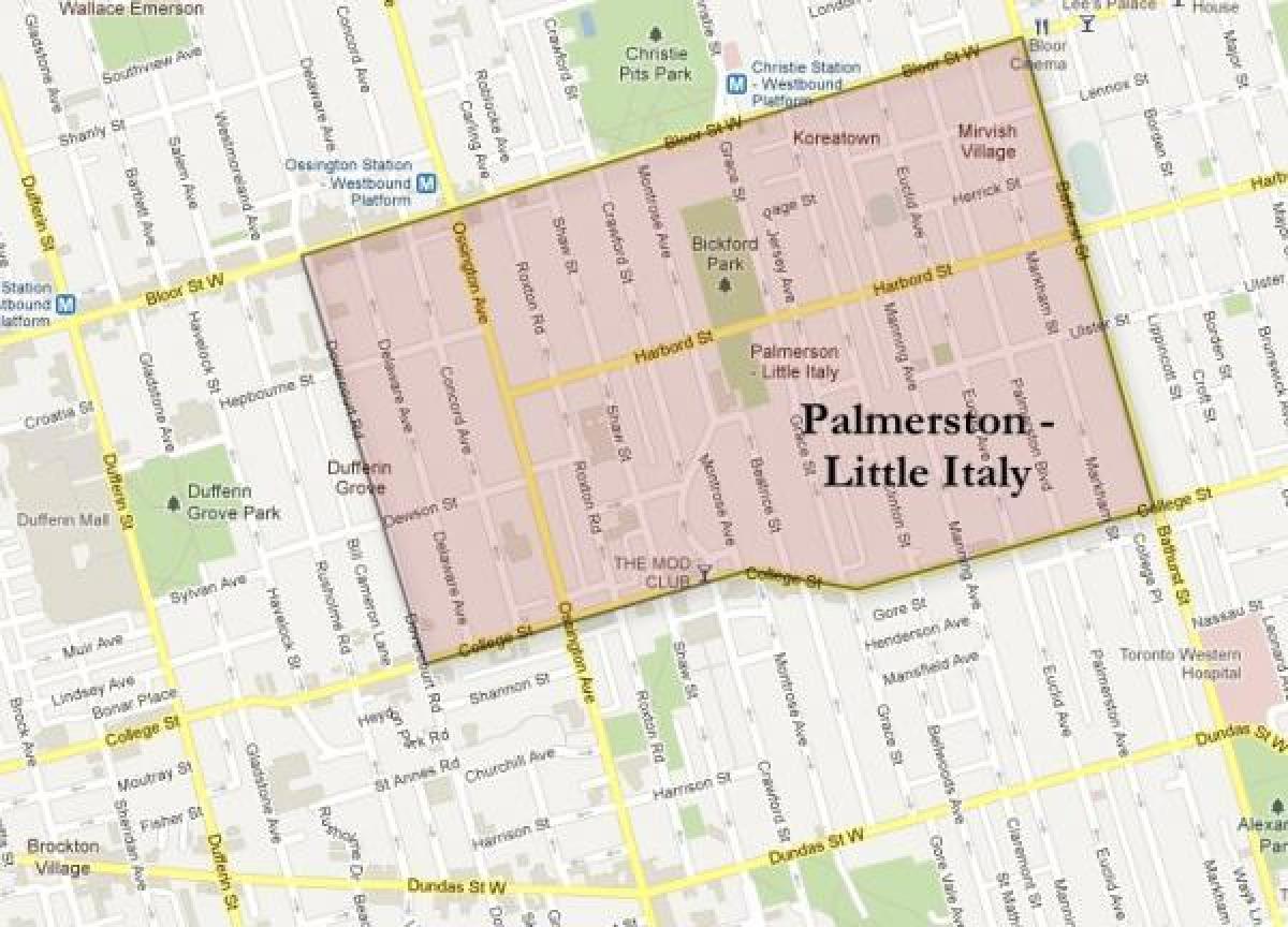 Kat jeyografik nan Palmerston ti kras Itali Toronto