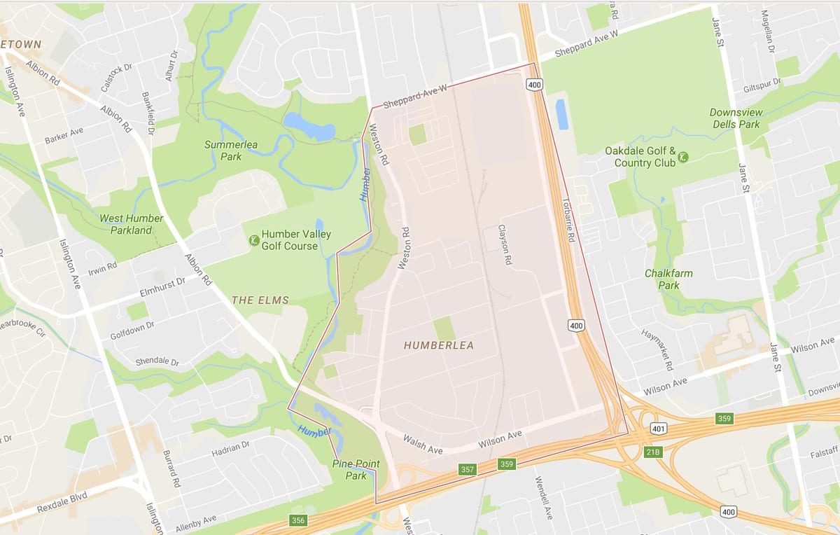 Kat jeyografik nan Pelmo Park – Humberlea katye Toronto