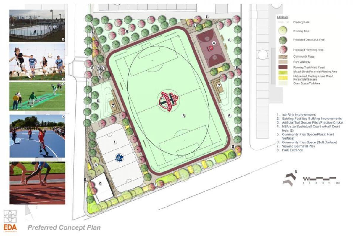 Kat jeyografik nan plan Revitalizasyon Park Regent Toronto faz 3b