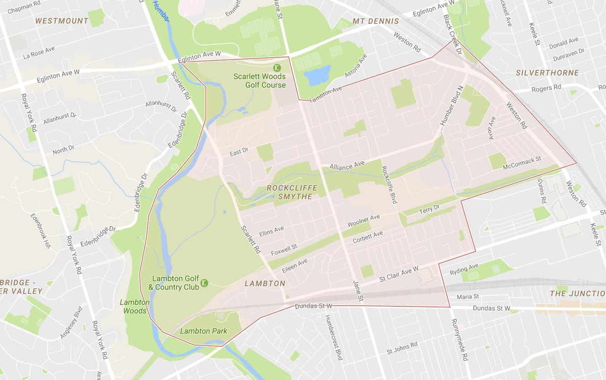 Kat jeyografik nan Rockcliffe–Smythe katye Toronto