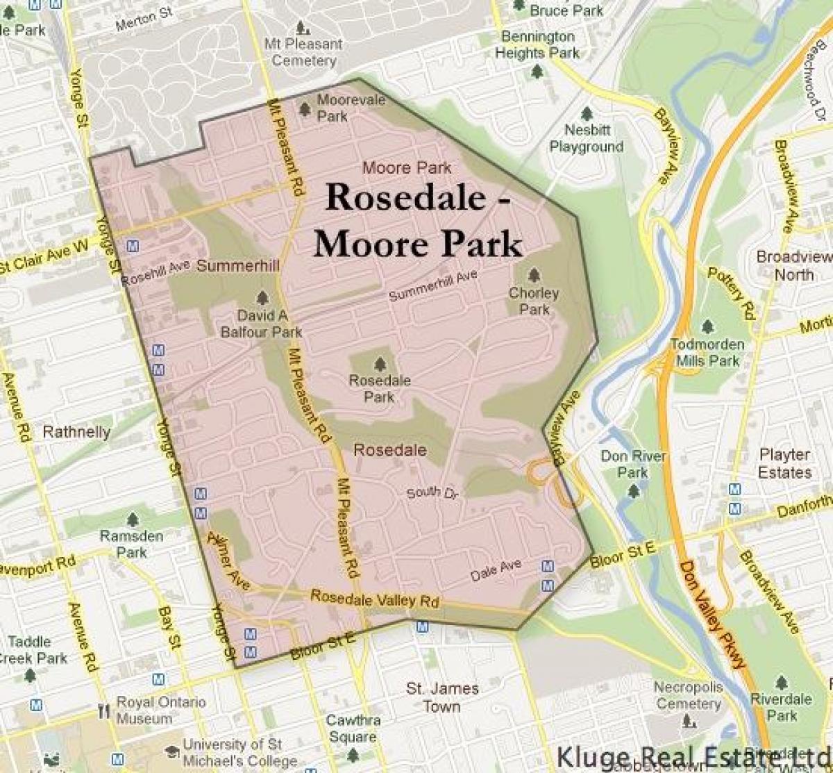 Kat jeyografik nan Rosedale Moore Park Toronto