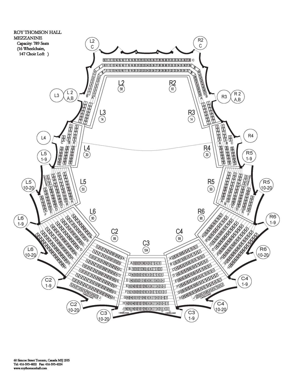 Kat jeyografik nan Roy Thomson Hall korbèy