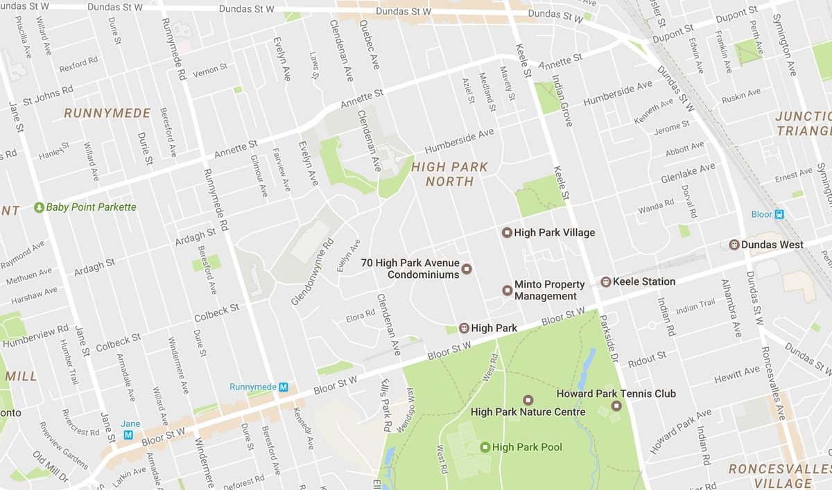 Kat jeyografik nan Segondè Pak katye Toronto