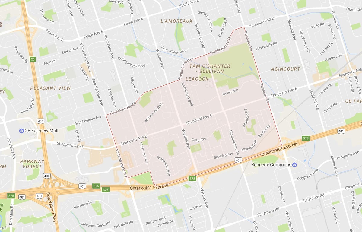Kat jeyografik nan Tam O'Shanter – Sullivan katye Toronto