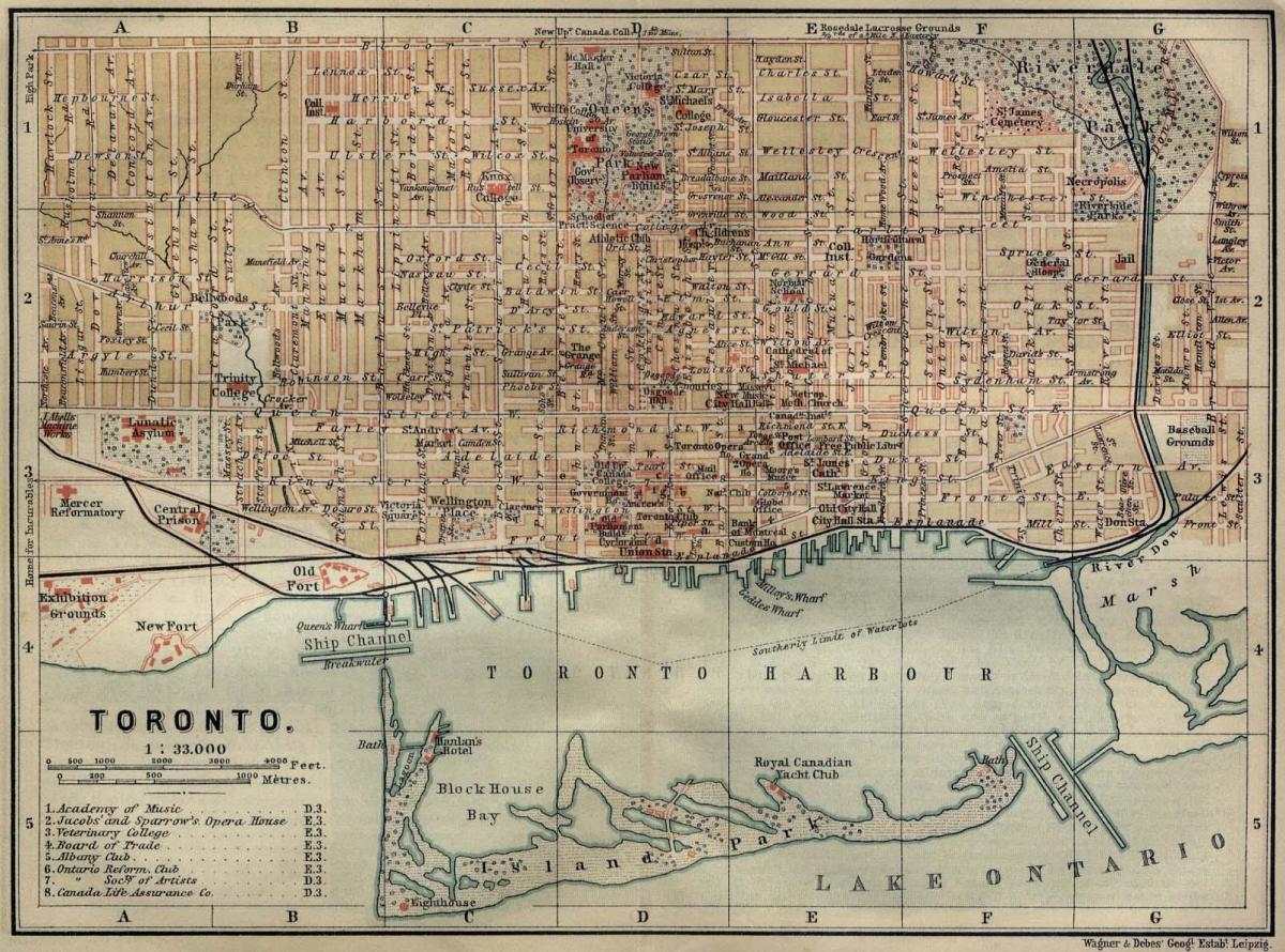 Kat jeyografik nan Toronto 1894