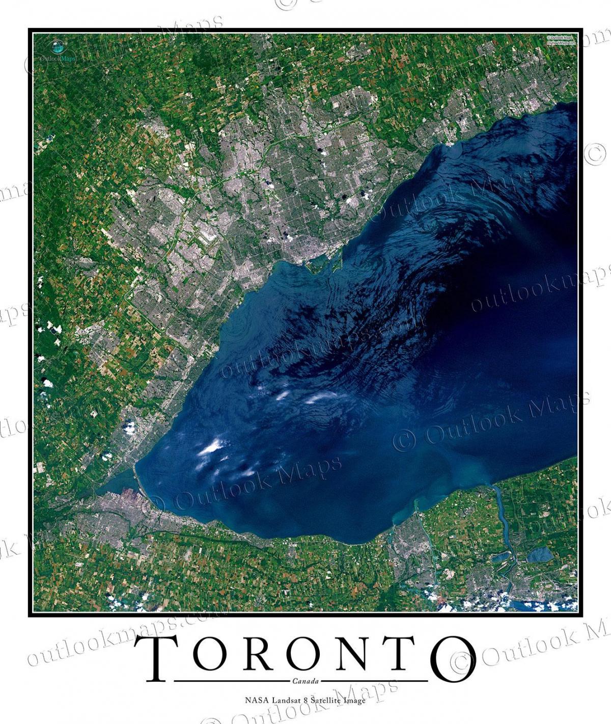Kat jeyografik nan Toronto lak Ontario satelit
