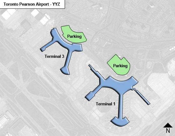 Kat jeyografik nan Toronto Pearson ayewopò Kanada