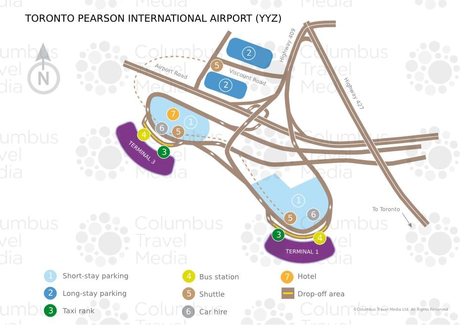 Kat jeyografik nan Toronto Pearson ayewopò