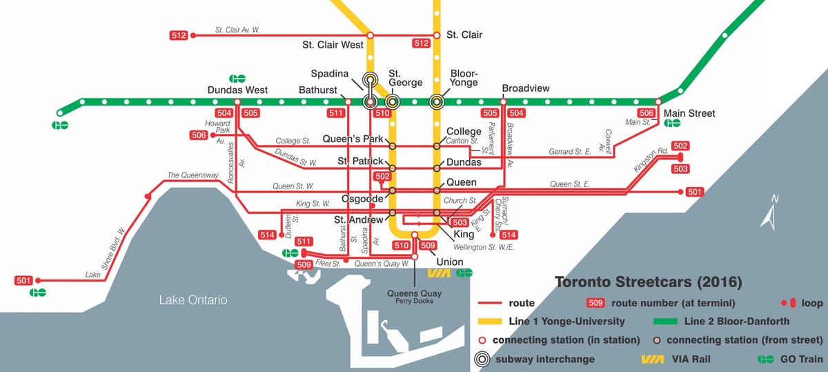 Kat jeyografik nan Toronto strèetar sistèm