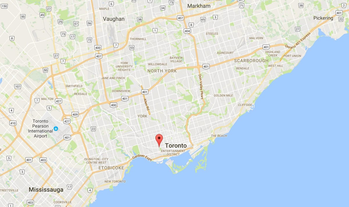 Kat jeyografik nan Trinité–Bellwoods distri Toronto