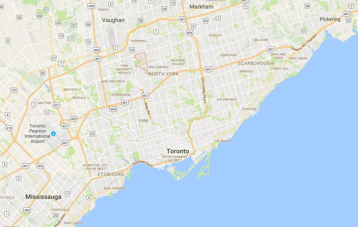 Kat jeyografik nan Westminster–Branson distri Toronto