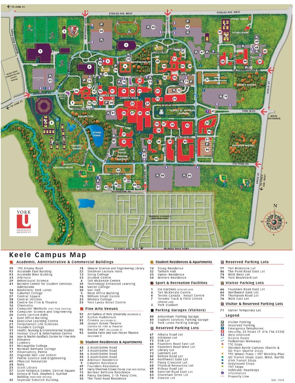 Kat jeyografik nan York university keele lakou lekòl la