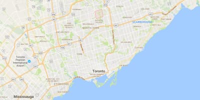 Kat jeyografik nan Bayview Woods yo – Steeles distri Toronto