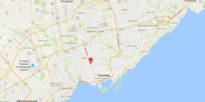 Kat jeyografik nan Bracondale Mòn distri Toronto
