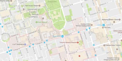 Kat jeyografik sa a nan Dekouvèt nan Distri a nan yon katye Toronto