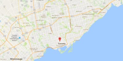 Kat jeyografik sa a nan Dekouvèt nan Distri a distri Toronto