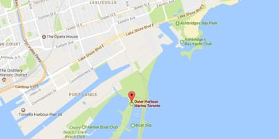 Kat jeyografik nan Ekstèn nan pò marina Toronto