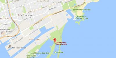 Kat jeyografik nan Ekstèn nan pò marina Toronto
