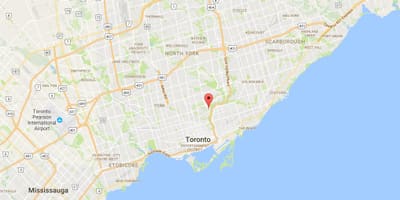 Kat jeyografik nan Gouvènè a Pon distri Toronto