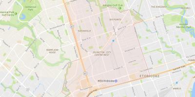Kat jeyografik nan Islington-Sant Vil la West katye Toronto