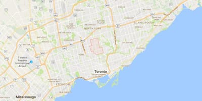 Kat jeyografik nan Nò distri Toronto