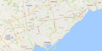 Kat jeyografik nan Pò Inyon distri Toronto