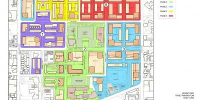 Kat jeyografik nan plan Revitalizasyon Park Regent Toronto
