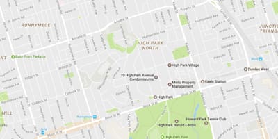 Kat jeyografik nan Segondè Pak katye Toronto