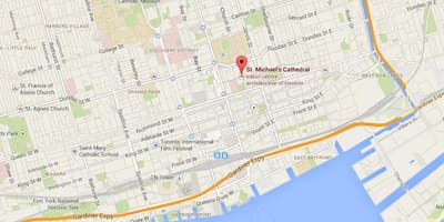 Kat jeyografik la, nan St Michael a Cathédrale Toronto apèsi sou lekòl la