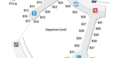 Kat jeyografik nan Toronto èpòt Pearson rive nivo tèminal 3