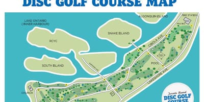 Kat jeyografik nan Toronto Islands gòlf kou Toronto
