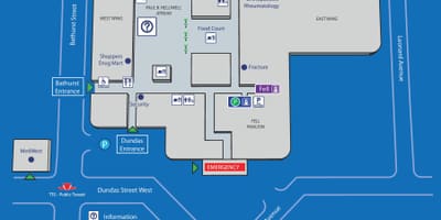 Kat jeyografik nan Toronto Lwès Lopital