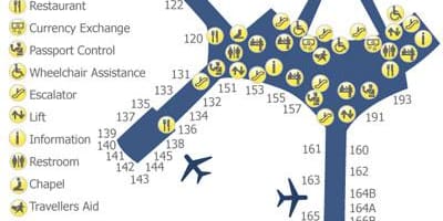 Kat jeyografik nan Toronto Pearson tèminal ayewopò 1