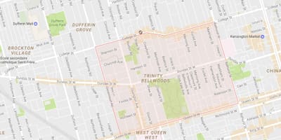 Kat jeyografik nan Trinité–Bellwoods katye Toronto